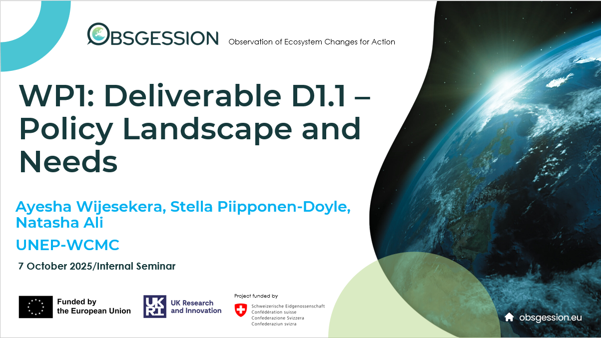 Policy Landscape and Needs Seminar A Policy Landscape and Needs Seminar A presentation