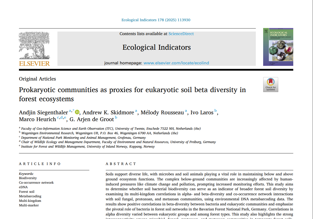 Soil to Soil: Using bacterial diversity to indicate forest soil biodiversity