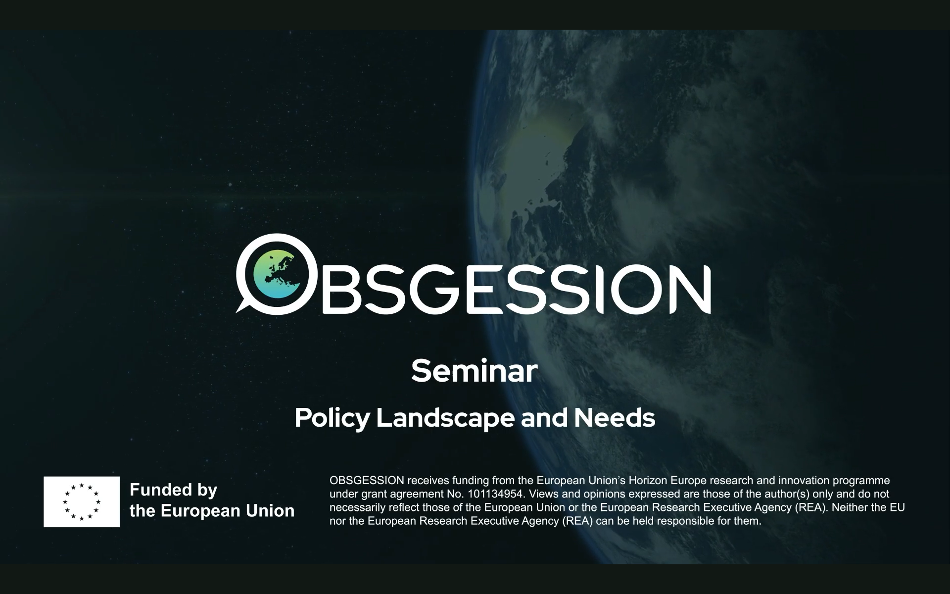 Policy landscape and needs: OBSGESSION Seminar